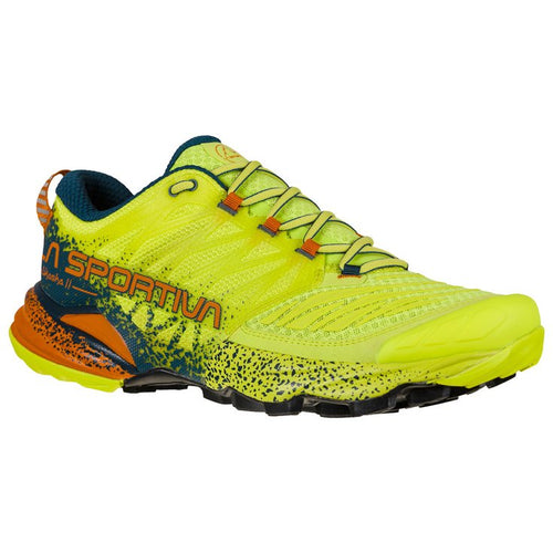 La Sportiva Akasha II Lime Punch/Hawaiian Sun mountain running shoe