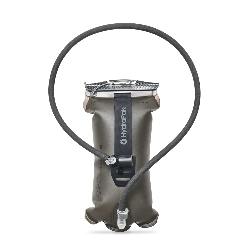 HydraPak Force 2L Mammoth Grey reservoir, front view